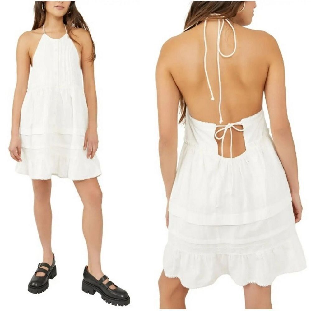 Free People Desert Days Sleeveless White Minidress